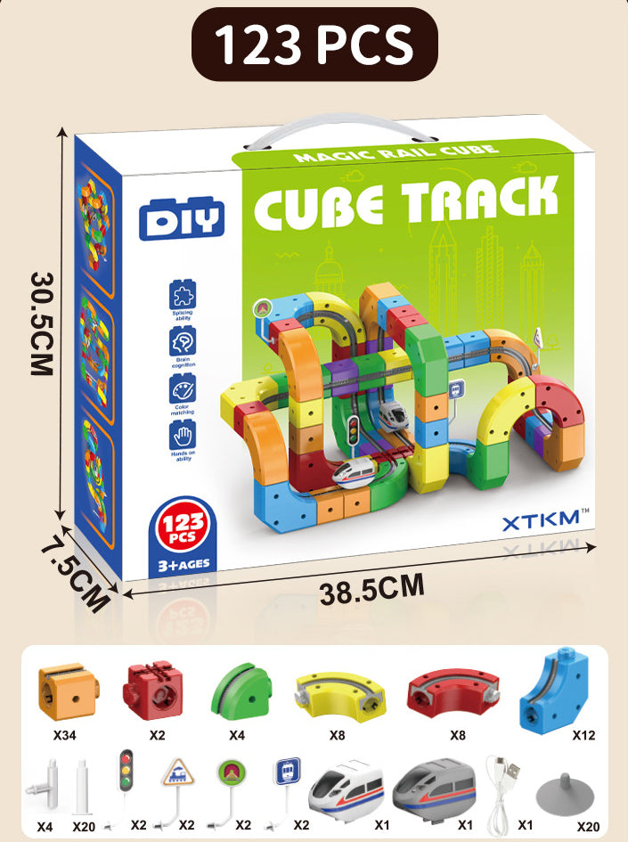 DIY Puzzle, Spatial Perception Creative & Active  - Cube Track Toys